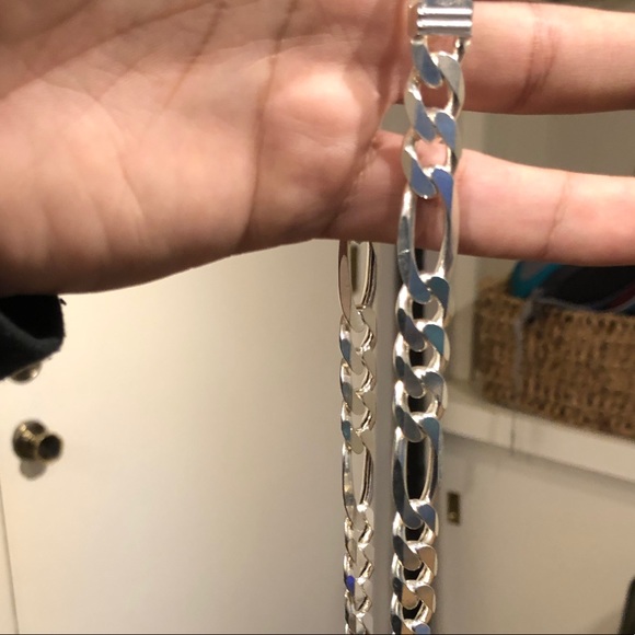 Genuine Sterling Silver Figaro Chain - Picture 13 of 14